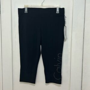 Calvin Klein Performance Black Capri Athletic Leggings Size 2X NWT